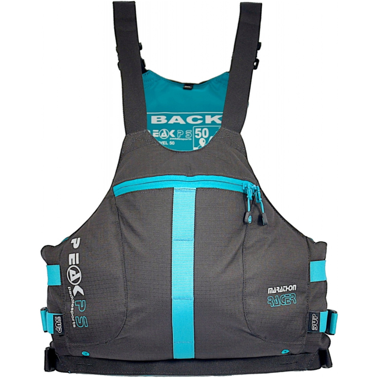2026 Peak PS Marathon Rennschwimmweste Mit Auftriebshilfe 26MRV-BLK - Black